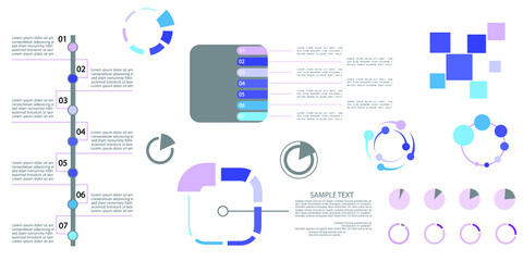 Infographic elements for annual reports