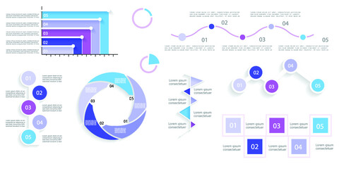 Infographic elements for annual reports