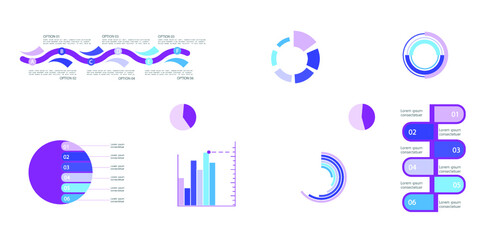 Infographic elements for annual reports