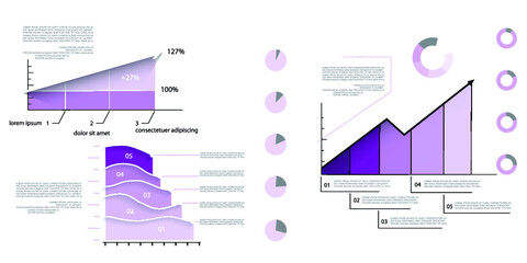 Infographic elements for annual reports