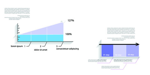 Infographic elements for annual reports