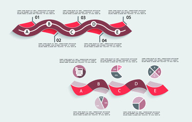 Infographic elements for annual reports