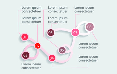 Infographic elements for annual reports
