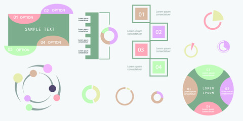 Infographic elements for annual reports