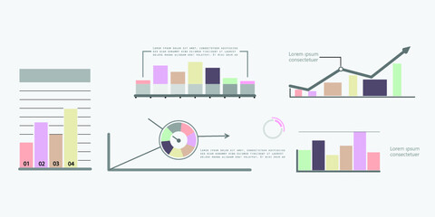 Fototapeta premium Infographic elements for annual reports