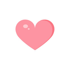 Pink heart design icon. Vector illustration for a logo. Valentine's Day.