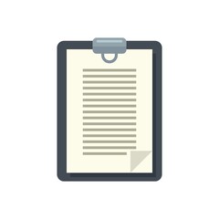 To-do list important icon flat isolated vector