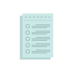 To-do list paper icon flat isolated vector