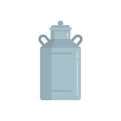 Milk barrel icon flat isolated vector
