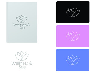 spa logo collection spiritual wellness icons vector illustration 