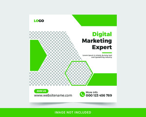 Digital marketing Expert social media post and web banner template design