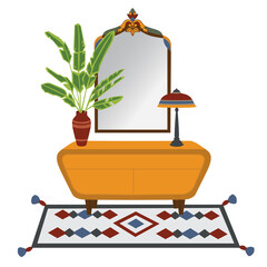Obraz premium Vector illustration of a bohemian house