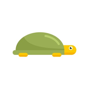 Turtle toy icon flat isolated vector