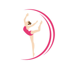 gymnastics or sports people vector illustration design suitable for logo icon illustration