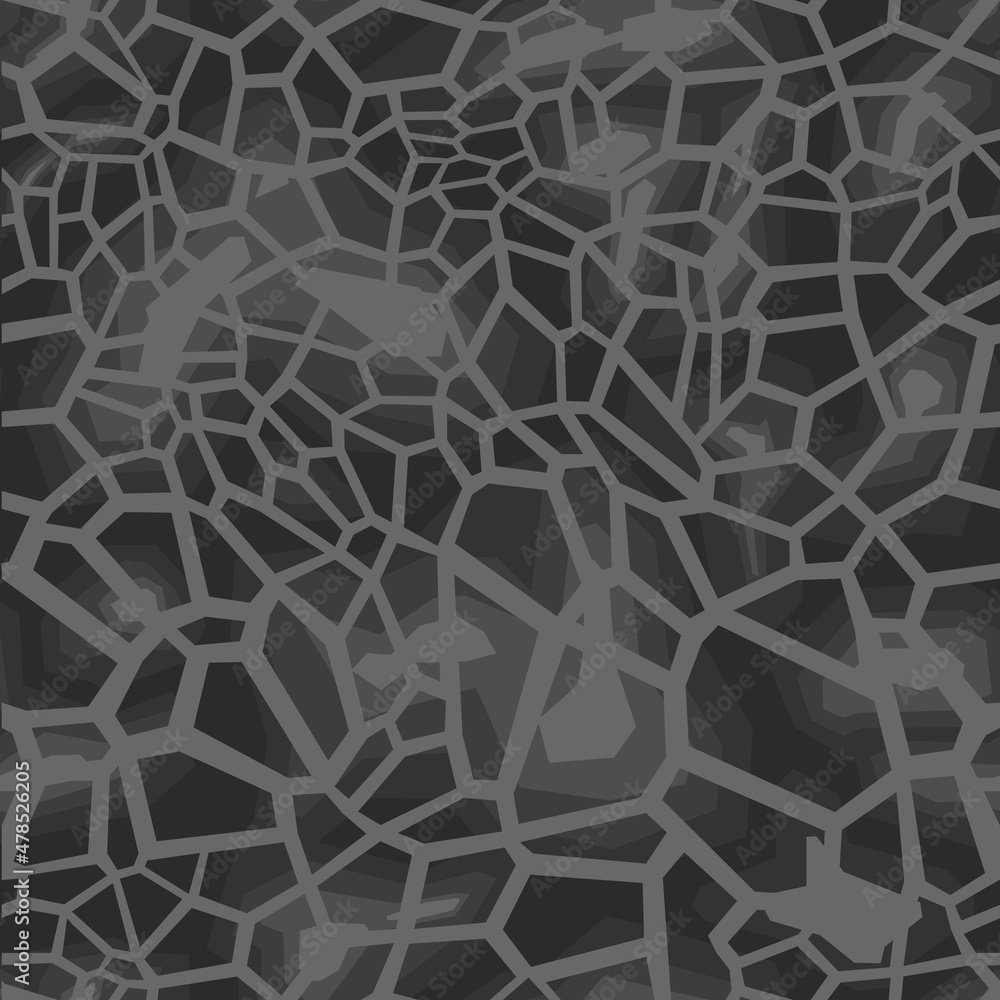 Poster seamless geometric pattern of shapes. abstract camo with a grid. modern print on fabric and clothing