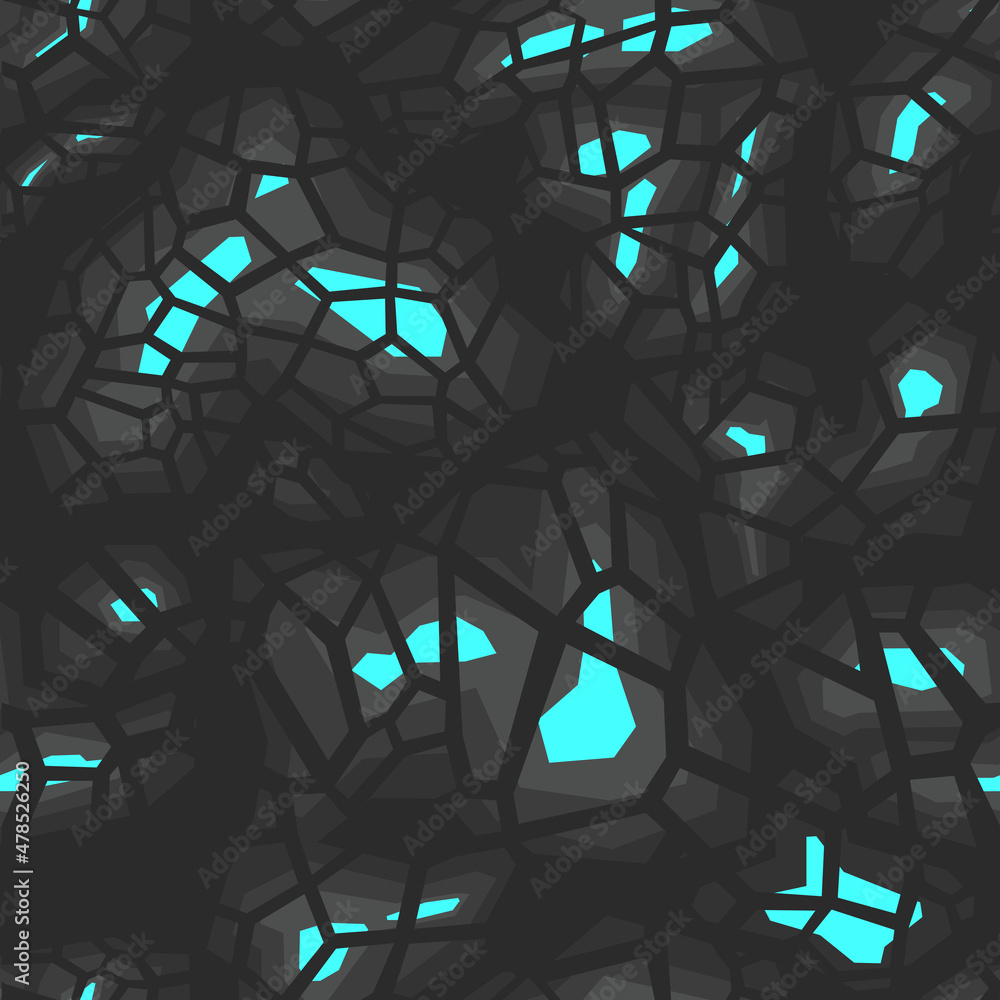 Aufkleber seamless geometric pattern of shapes. abstract camo with a grid. modern print on fabric and clothing