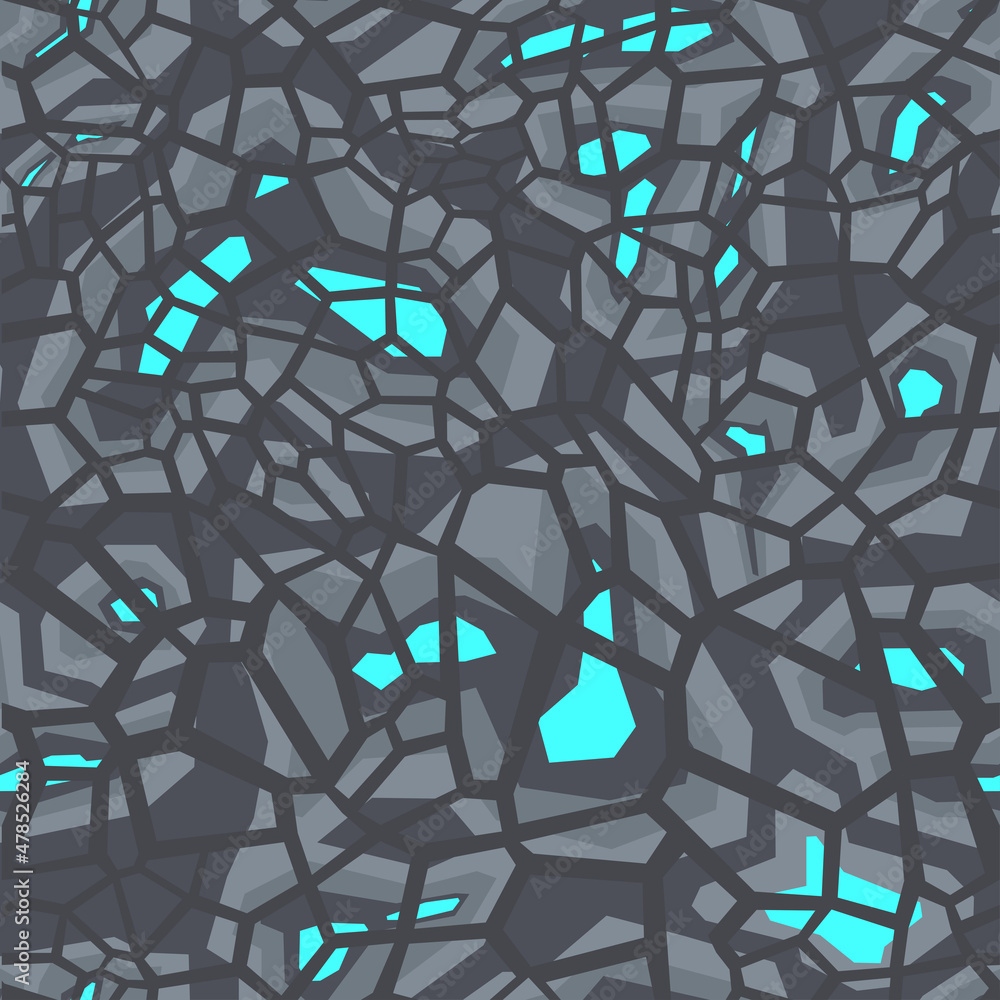 Aufkleber seamless geometric pattern of shapes. abstract camo with a grid. modern print on fabric and clothing