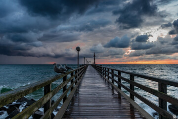 Obraz premium Sturm und Steg