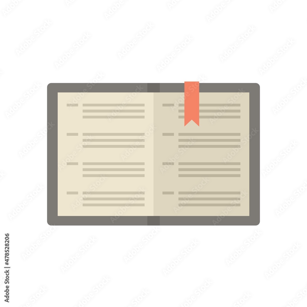 Poster syllabus instruction book icon flat isolated vector