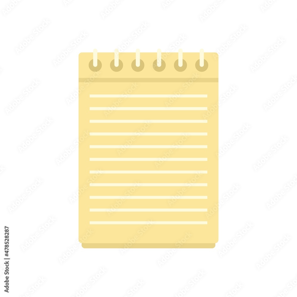 Aufkleber syllabus notepad icon flat isolated vector