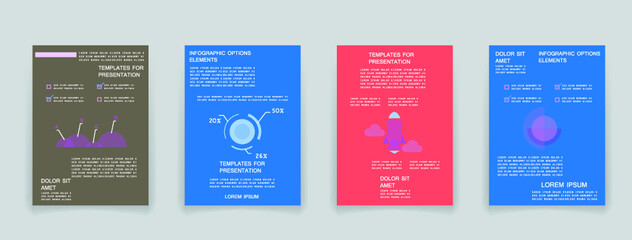 Fototapeta premium Cards for business data visualization