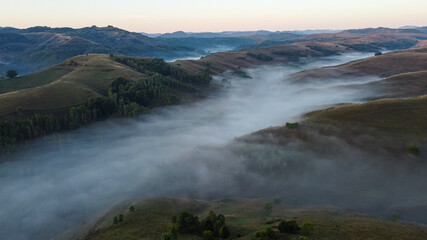 Hills in Fog