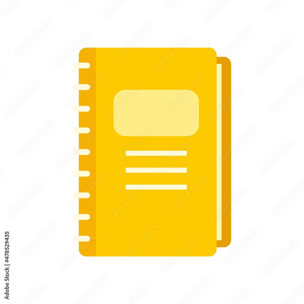 Poster syllabus daily notebook icon flat isolated vector