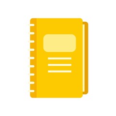Syllabus daily notebook icon flat isolated vector