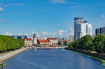 Naklejka premium Рыбная деревня