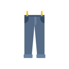Dryer jeans icon flat isolated vector