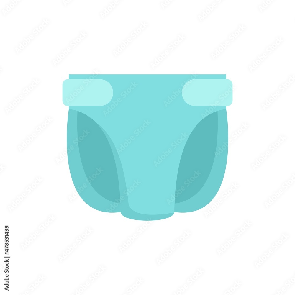 Sticker underwear diaper icon flat isolated vector