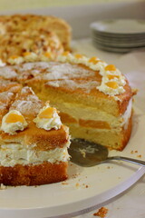 Käse-Sahnetorte, Kuchen, Torte backen