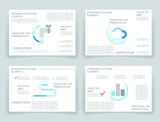 Fototapeta na wymiar Cards for business data visualization