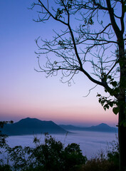 Sea of mist viewpoint at Phu Thok, Chaing Kan, Loei, Thailand