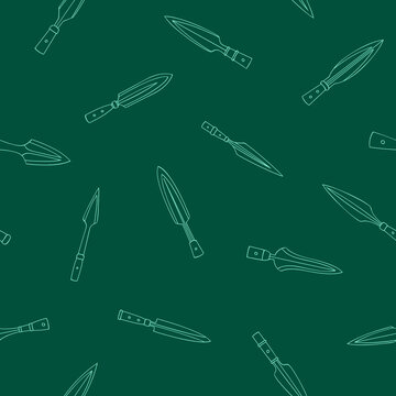 Seamless pattern with ancient spearheads for your project