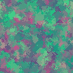 Abstract seamless colorful tiled background with chaos of pixel spots
