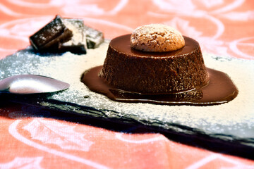 Bonet, a typical spoon dessert of Piedmontese cuisine