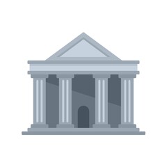Obraz premium Bank compensation icon flat isolated vector