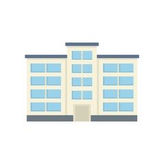 Pension building icon flat isolated vector
