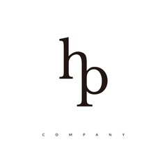 Initial HP Logo Design Vector