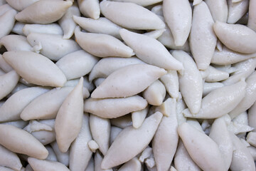 background / Street food very tasty fish balls. cheap Thai food