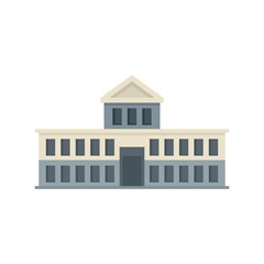 Parliament attraction icon flat isolated vector