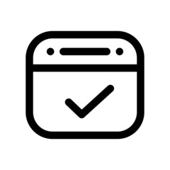 Calendar vector Flat Icon Design Symbol on White background EPS 10 File