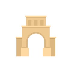 Cityscape sightseeing icon flat isolated vector