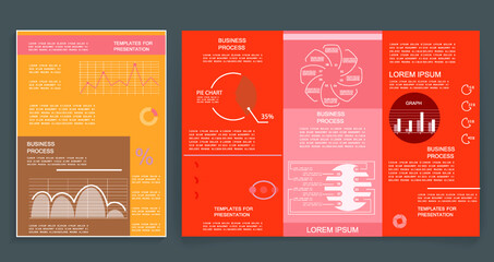 Naklejka premium Brochure for business reports, cover layout and infographics