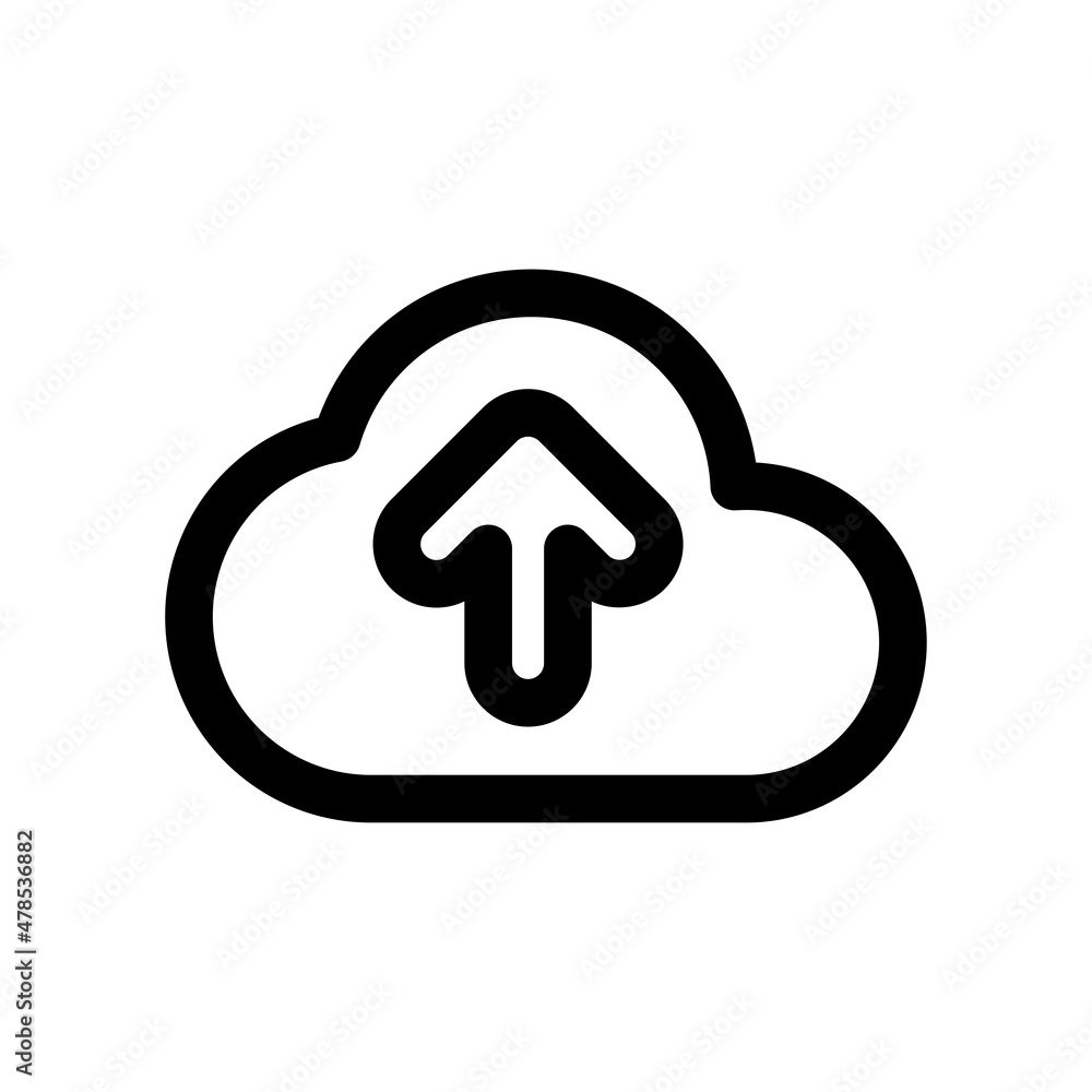 Poster cloud upload vector flat icon design symbol on white background eps 10 file