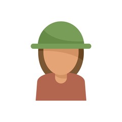 Safari tourist icon flat isolated vector