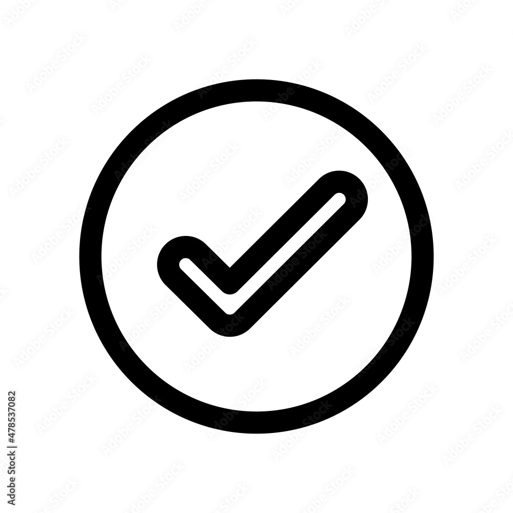 Poster checkmark vector flat icon design symbol on white background eps 10 file