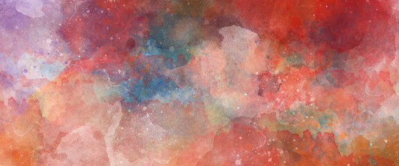 Fototapeta premium Modern paintings and abstract landscape paintings painted with alcohol paints, Art Abstract paint blots background, Watercolor painted background, Abstract Illustration wallpaper, 2D Illustration.