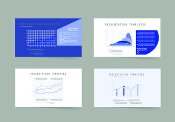 Brochure for business reports, cover layout and infographics